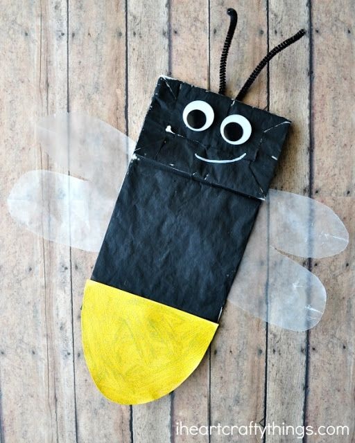 paper-bag-lightning-bug-puppet-craft