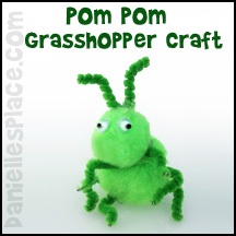 pom-pom-grasshopper-craft