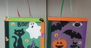 completed halloween crafts
